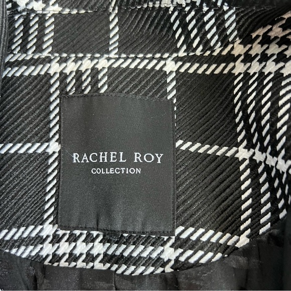 RACHEL ROY Collection Plaid Blazer Jacket Black White 1X - Picture 5 of 9